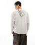 ASOS DESIGN oversized hoodie with nylon pocket in beige