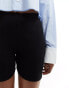 Kaiia ribbed legging shorts in black