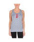 Women's Navy Boston Red Sox Space Dye Keyhole Back Tank Top