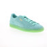 Puma Suede Classic XXI 37491571 Mens Green Suede Lifestyle Sneakers Shoes