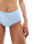 ASOS DESIGN Jilly ribbed cheeky short in blue