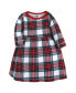 Toddler Girls Hudson Cotton Dresses 2pck, White Tartan