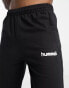 Hummel logo cotton joggers in black