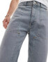 ASOS DESIGN straight jeans with carpenter detail in mid wash blue