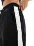 River Island Petite jogger with stripe side in black