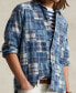 Men's Classic-Fit Patchwork Madras Camp Shirt