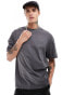 ONLY & SONS oversized t-shirt with floral back print in dark grey