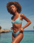 4th & Reckless X Amaka Hamelijnck Elsie crinkle high rise bikini bottom in cornflower blue