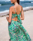 Women's Abstract Print Twisted Cami Beach Dress