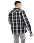 Barbour International Diode zip through overshirt in black check