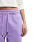 The North Face Essential oversized fleece high waist joggers in purple Exclusive at ASOS