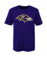 Little Boys and Girls Purple Baltimore Ravens Primary Logo T-shirt