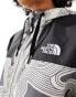 The North Face Sheru waterproof hooded jacket in grey geo print Exclusive at ASOS