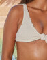 Moda Minx X Sophie Piper scrunch knot front bikini top in cream