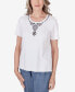 Women's Bayou Ribbed Beaded Yoke Top