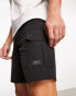 New Look nylon cargo shorts in black