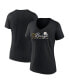 Women's Black Pittsburgh Steelers Hometown Defensive Stand V-Neck T-Shirt