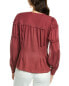 Go By Gosilk Belle Epoch Silk Blouse Women's Red Xs