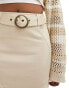 Reclaimed Vintage linen maxi skirt with y2k belt