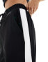 River Island Petite jogger with stripe side in black