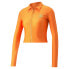 Puma Lipa X Fitted Crew Neck Long Sleeve T-Shirt Womens Orange Casual Tops 53663