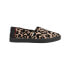 TOMS Alpargata Cupsole LeopardCheetah Slip On Womens Black Flats Casual 1001586