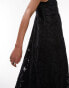 Topshop lace maxi chuck on in black