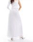 4th & Reckless chiffon pleated maxi skirt in white