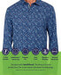 Men's Regular-Fit Non-Iron Performance Stretch Rose-Print Button-Down Shirt