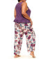 Plus Size Aerys Pajama Tank & Pants Set