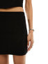 ASOS DESIGN co-ord ponte mini skirt with ribbon detail and side splits in black