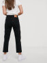 Levi's 501 high rise straight leg crop jeans in black