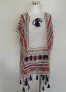 Пончо Fraas Tassel Trim Split Neck Poncho Ivory Multi