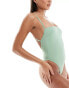 Free Society square neck swimsuit in sage green