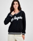 Juniors' Los Angeles Varsity-Stripe Sweatshirt