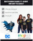 Toddler Boys Justice League Batman Superman Wonder Woman Matching Family T-Shirt to Adult