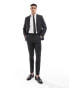 ASOS DESIGN slim suit jacket in black pindot