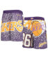 Big Boys Purple Los Angeles Lakers Hardwood Classics Jumbotron Shorts