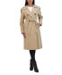 Women's Belted Double Breasted Long Trench Coat