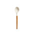 Silicone and wooden spoon