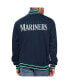 Men's Navy Seattle Mariners Secret Weapon Satin Full-Snap Jacket