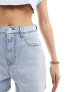 Tommy Jeans ultra high denim mom shorts in light wash