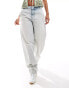 Noisy May mid waist loose fit jeans in bleached grey