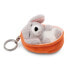 NICI Sleeping Pets Dog Poodle Grey 8 cm Basket Key Ring