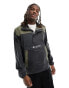 Columbia Challenger windbreaker pullover jacket in black and khaki