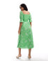 Never Fully Dressed Belle embroidered midaxi dress in green