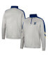 Men's Gray and Navy Navy Midshipmen Bushwood Fleece Quarter-Zip Jacket