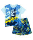 Toddler Boys Justice League Batman T-Shirt and French Terry Shorts Outfit Set to