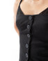 Kaiia – Figurbetontes Top in Schwarz mit Spitzen-BH-Detail, Kombiteil