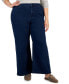 Plus Size Wide-Leg High-Rise Jeans, Created for Macy's